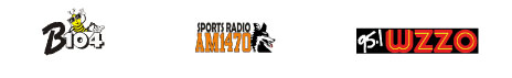 B104 FM, Sports Radio AM1470 and 95.1 WZZO.